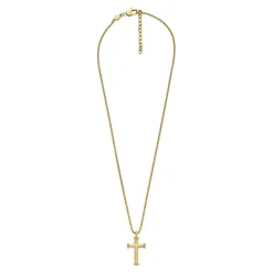 Collier Homme Fossil Bijoux - JF04701710 - Acier Doré