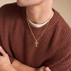 Collier Homme Fossil Bijoux - JF04701710 - Acier Doré