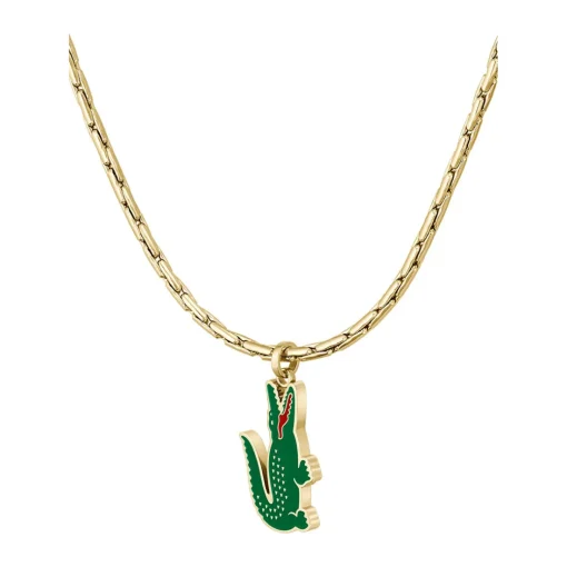 Collier Homme Lacoste Arthor 2040229 - Acier Doré, Vert