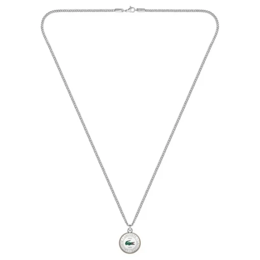Collier Homme Lacoste Vigor - 2040447 Acier Argent, Marron