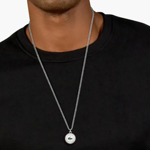 Collier Homme Lacoste Vigor - 2040447 Acier Argent, Marron