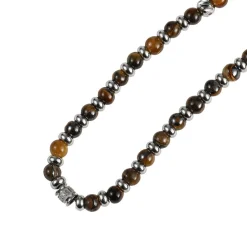 Collier Homme Redskins Bijoux - 285805 Pierre Marron