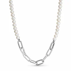 Collier Link et Perles culture d'eau douce Pandora ME