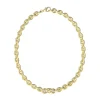 Collier Modern Love Acier Doré Et Nœud Central 45,72 cm