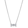 Collier Nœud Scintillant Argent