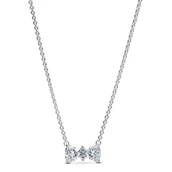 Collier Nœud Scintillant Argent