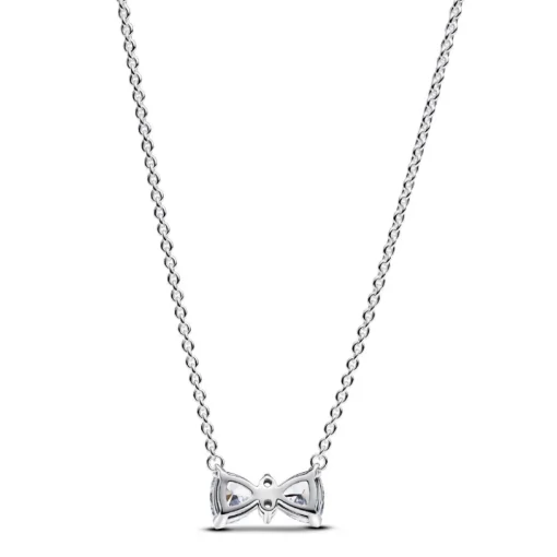 Collier Nœud Scintillant Argent