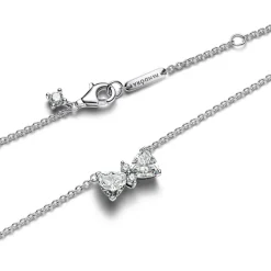 Collier Nœud Scintillant Argent