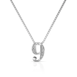 Collier Number 9 Argenté
