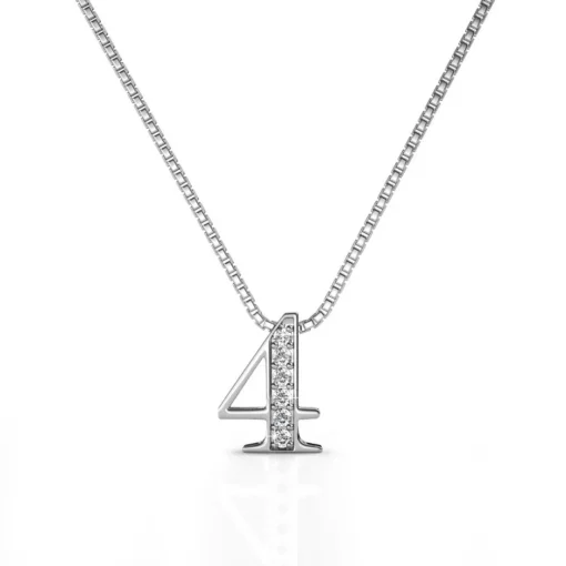 Collier Number 4 Argenté