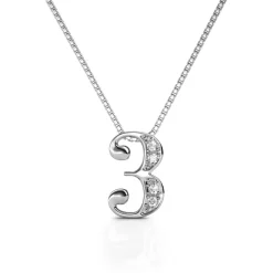 Collier Number 3 Argenté
