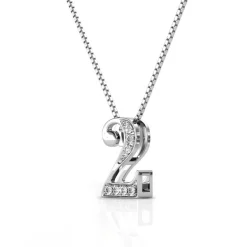 Collier Number 2 Argenté