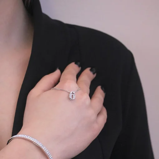 Collier Number 6 Argenté