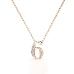 Collier Number 6 Or Rose
