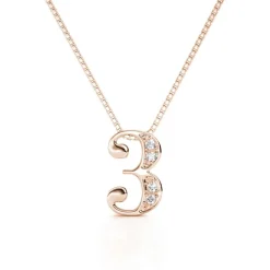 Collier Number 3 Or Rose