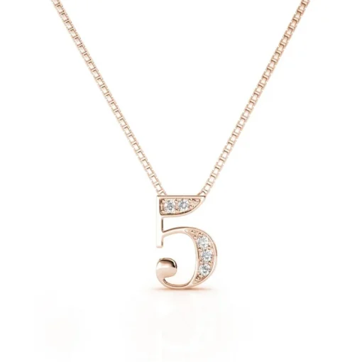 Collier Number 5 Or Rose