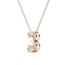 Collier Number 3 Or Rose