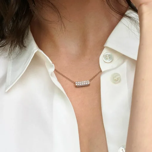 Collier Pandora Timeless - Double Barre Pavée