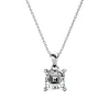 Collier Simple Square Argenté