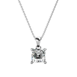 Collier Simple Square Argenté