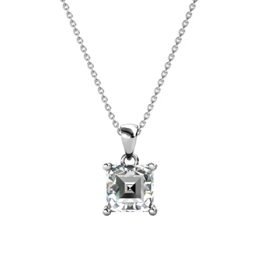 Collier Simple Square Argenté