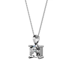 Collier Simple Square Argenté