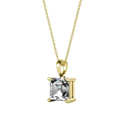 Collier Simple Square Or
