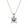 Collier Simple Square Or Rose