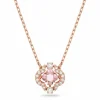 Collier Swarovski 5514488 - Collier métal rose médaille strass Femme