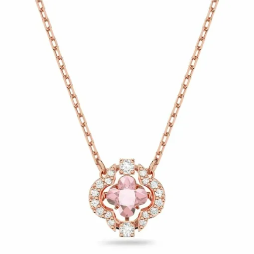 Collier Swarovski 5514488 - Collier métal rose médaille strass Femme