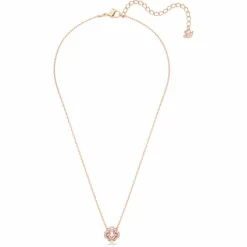 Collier Swarovski 5514488 - Collier métal rose médaille strass Femme