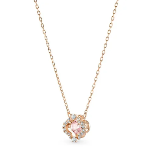 Collier Swarovski 5514488 - Collier métal rose médaille strass Femme