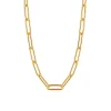 Collier Ti Sento 3937SY - argent doré grandes mailles rectangulaires Femme