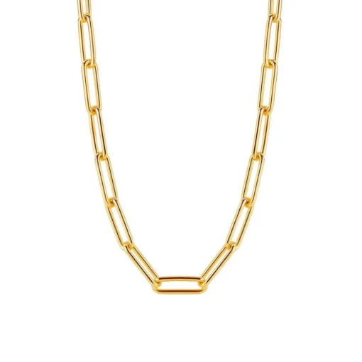 Collier Ti Sento 3937SY - argent doré grandes mailles rectangulaires Femme