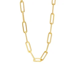 Collier Ti Sento 3937SY - argent doré grandes mailles rectangulaires Femme