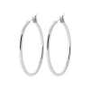 Créoles femme argent rhodié 3 mm - WUU30