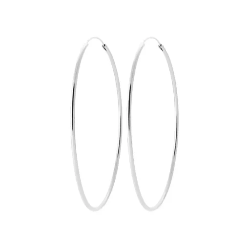 Créoles femme argent rhodié 7 mm - W0YYW0