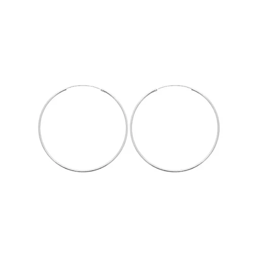 Créoles femme argent rhodié 7 mm - W0YYW0