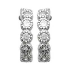 Créoles femme argent rhodié 1 mm - Z50UVZ0