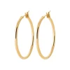 Créoles femme plaqué or 3 mm simples - YUU30