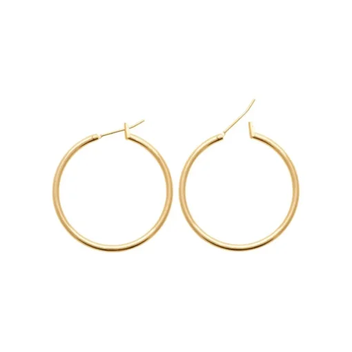 Créoles femme plaqué or 3 mm simples - YUU30