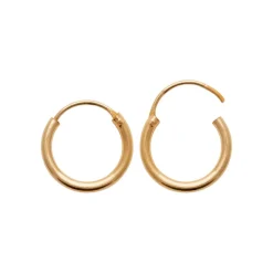 Créoles femme plaqué or 14 mm - Y0YYZ4