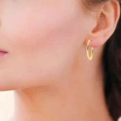 Créoles femme plaqué or 3 mm - Y0Y33VZ30