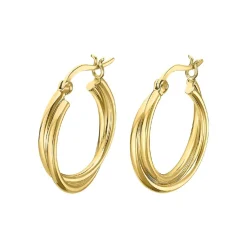 Créoles Lotus Silver Hoops LP3385-4-2 Argent doré