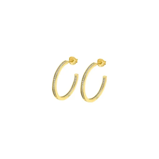 Créoles Lotus Silver Hoops LP1937-4-6 Argent Doré