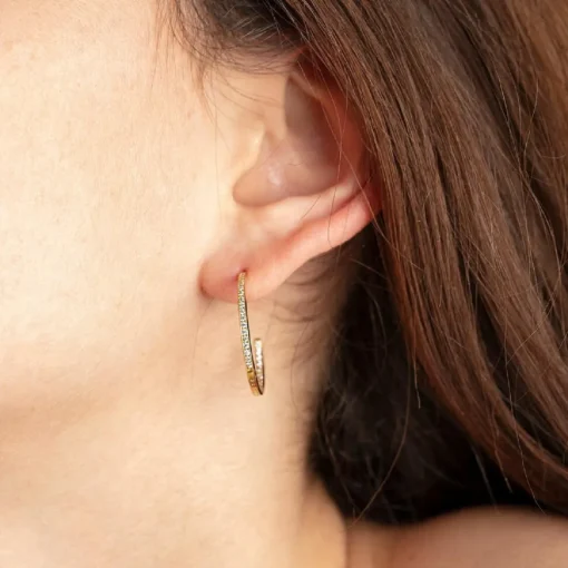 Créoles Lotus Silver Hoops LP1937-4-6 Argent Doré