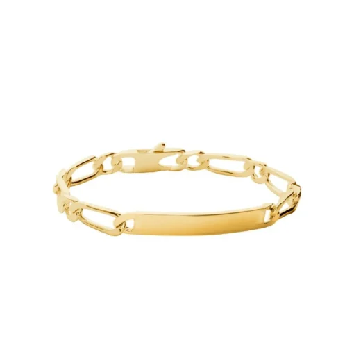 Gourmette homme maille figaro1-1 plaqué or 6 mm - 63Z006Y0