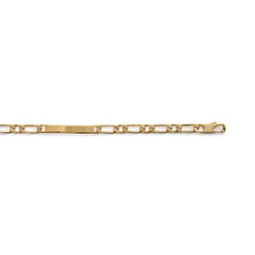 Gourmette homme maille figaro1-1 plaqué or 6 mm - 63Z006Y0