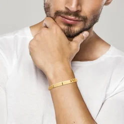 Gourmette Maille homme plaqué or 8 mm - 60Y00VYZ