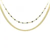 Lot de deux Colliers femme Angèle M B2304-DORE+B2394-NOIR